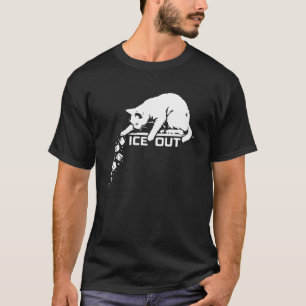 T-shirt Chat ICE Out Poussant des glaçons Mème Manches Lon