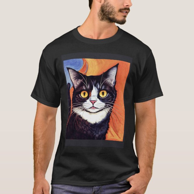 T-shirt Chat impressionniste hurle Impressionnisme Chats  (Devant)