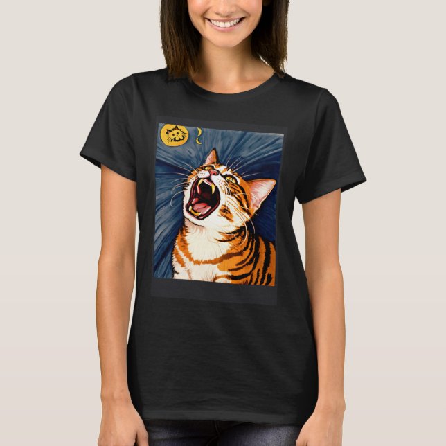 T-shirt Chat impressionniste hurle Impressionnisme Chats  (Devant)