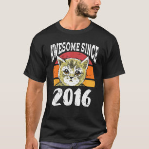 T-shirt Chat Incroyable Depuis 2016 7ème Anniversaire 7 An