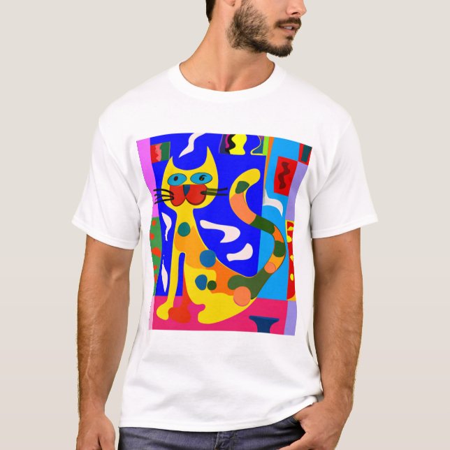 T-shirt Chat inspiré de Matisse (Devant)