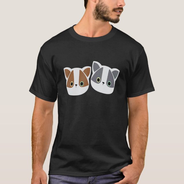 T-shirt chat inspiré par la nature (Devant)