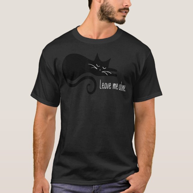 T-shirt Chat introverti  Laissez-moi tranquille  Joli chat (Devant)