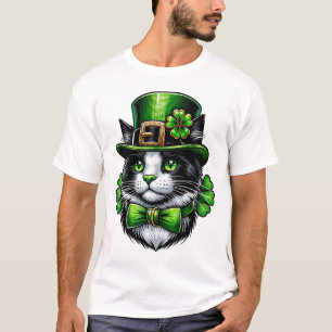T-shirt Chat Irlandais Fête de la Saint-Patrick Chatricks