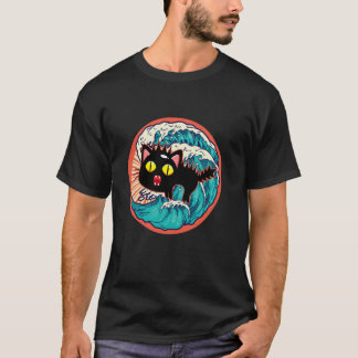 T-shirt Chat Japonais Horrible Drôle Rétro Vintage Hommes