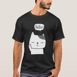 T-shirt Chat Japonais Kawaii Kitten Anime mignonne Animal 