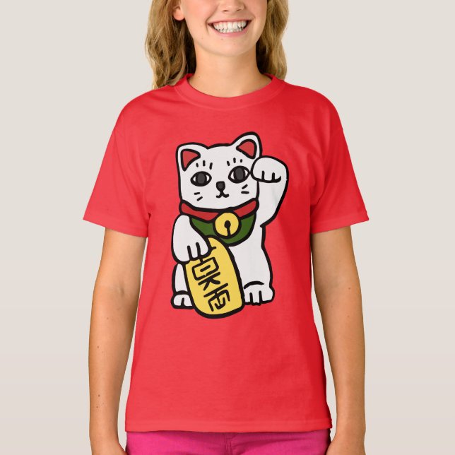 T-shirt Chat japonais Lucky (Devant)