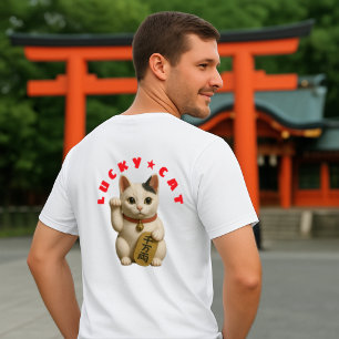T-shirt Chat japonais Lucky Charm