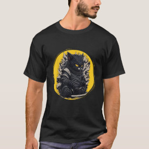 T-shirt Chat japonais Samurai Ninja