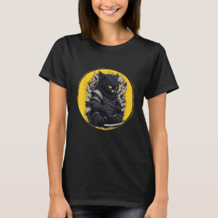 T-shirt Chat japonais Samurai Ninja