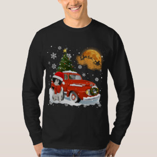 T-shirt Chat japonais Vintage Wagon Camion Rouge Noël Tr