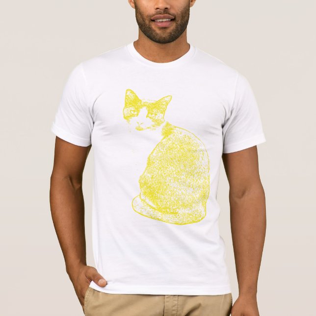 T-shirt Chat jaune (Devant)