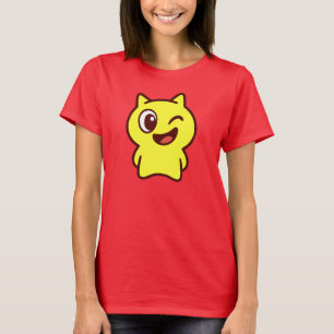 T-shirt Chat jaune cartoon trop drôle.