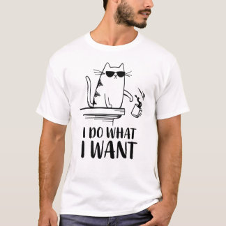 T-shirt Chat Je fais ce que je veux