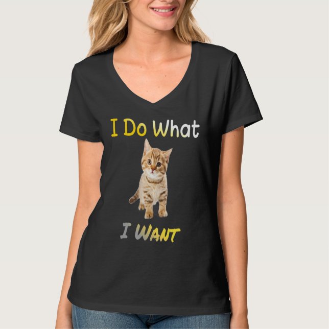 T-shirt Chat Je Fais Ce Que Je Veux Avec Mon Chat Essentie (Devant)