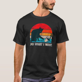 T-shirt Chat Je Fais Ce Que Je Veux Demander À Ma Femme