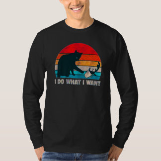 T-shirt Chat Je Fais Ce Que Je Veux Demander À Ma Femme