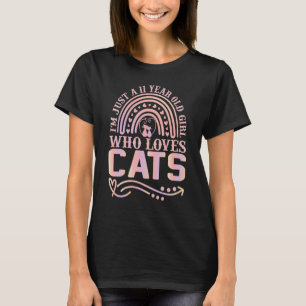 T-shirt Chat Je Suis Juste Une Fille De 11 Ans Qui A