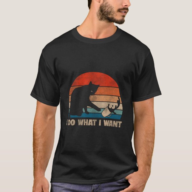 T-shirt Chat je veux faire chat chat chat humour chat (Devant)