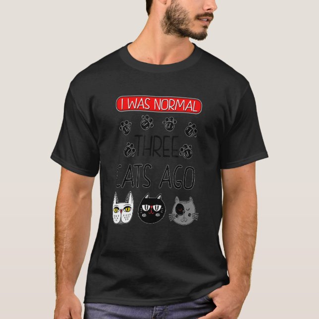 T-shirt Chat j'étais normal (Devant)