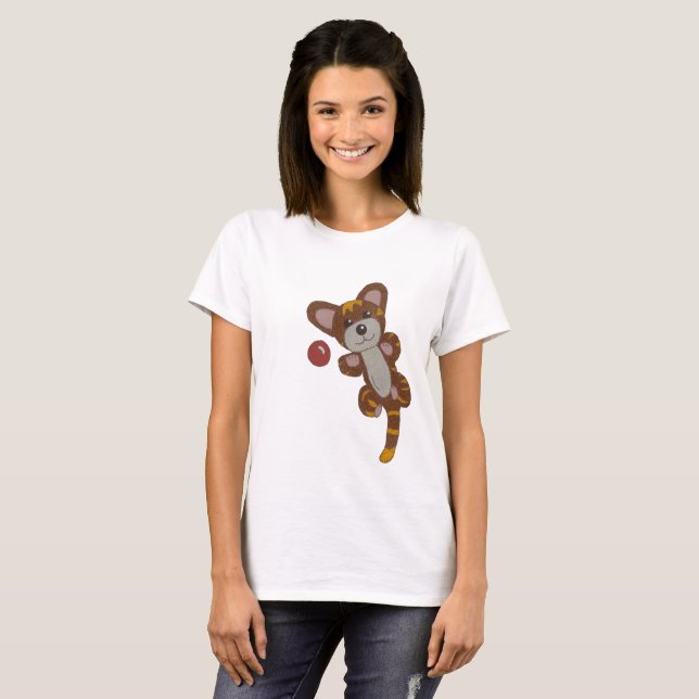 T-shirt Chat jouant (Devant entier)