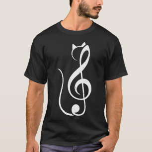 T-shirt Chat Jouant De La Musique Piano Musicien Art Chat