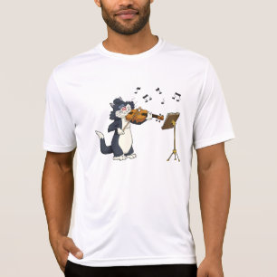 T-shirt Chat jouant le violon