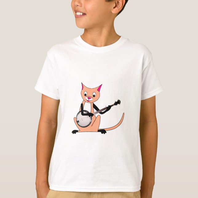 T-shirt Chat Jouer au banjo (Devant)