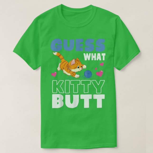 T-shirt Chat Jouer Avec Bobbin Guess Coeurs Ce Kitty Bu (Design devant)