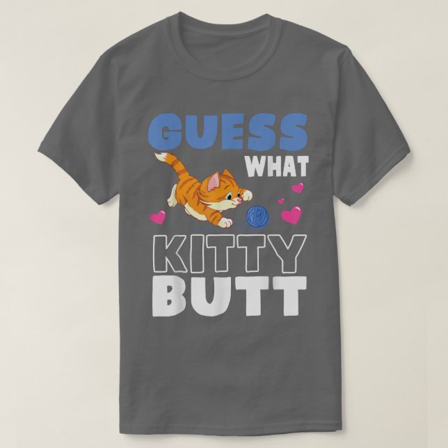 T-shirt Chat Jouer Avec Bobbin Guess Coeurs Ce Kitty Bu (Design devant)