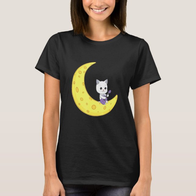 T-shirt Chat Jouer de la guitare (Devant)