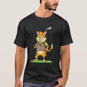 T-shirt Chat Jouer Golf Animaux Chats Aimer Golfeur Golf G