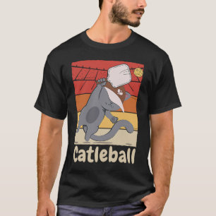 T-shirt Chat Jouer Pickball Jeu Chat Vintage Picklebal