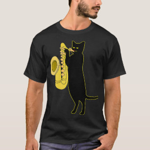 T-shirt Chat Jouer    SaxophoneCool Wind Instrument Sax