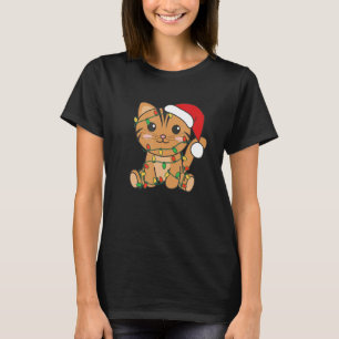 T-shirt Chat Joyeux Noël Animaux d'hiver Chats Noël