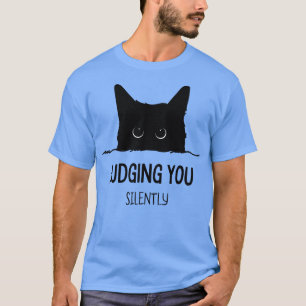 T-shirt Chat Judging You Silencieusement
