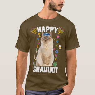 T-shirt Chat juif kippah Happy Shavuot Matzah Shavuot Hol