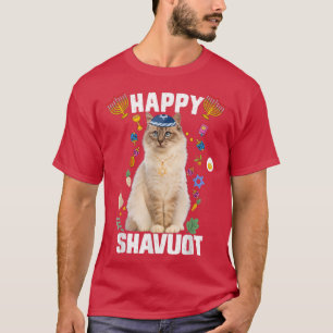 T-shirt Chat juif kippah Happy Shavuot Matzah Shavuot Hol