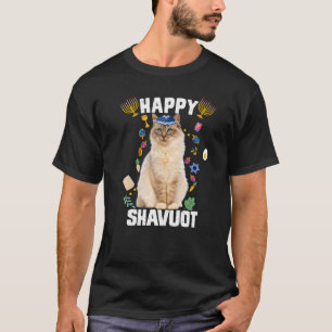 T-shirt Chat juif Kippah Happy Shavuot Matzah Shavuot Hol