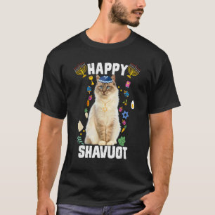 T-shirt Chat juif Kippah Joyeux Shavuot Matzah Shavuot Hol