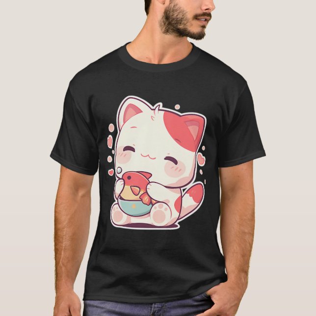 T-shirt Chat kawaii (Devant)