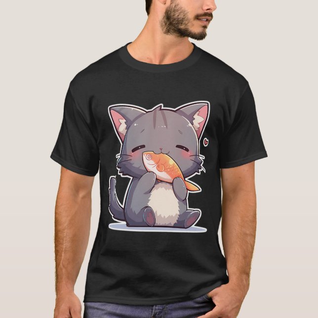 T-shirt Chat kawaii (Devant)