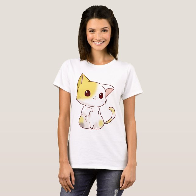 T-shirt Chat Kawaii (Devant entier)