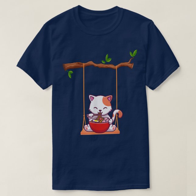 T-shirt Chat Kawaii Anime Tee Japonais (Design devant)