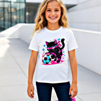 Chat Kickeur de Foot Neon Cadeau Énergique pour le