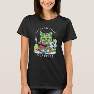 T-shirt Chat Kit de Surprise de Chatons Arc-en-ciel Mignon
