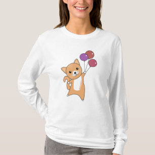 T-shirt Chat Kitten Ballons mignons Animaux Chats rouges C
