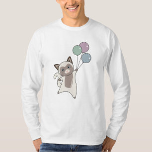 T-shirt Chat Kitten Ballons mignons Animaux Enfants