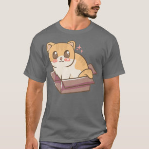 T-shirt Chat Kitten Dans Un Bo Cute Kawaii Anime Kawaii Ja