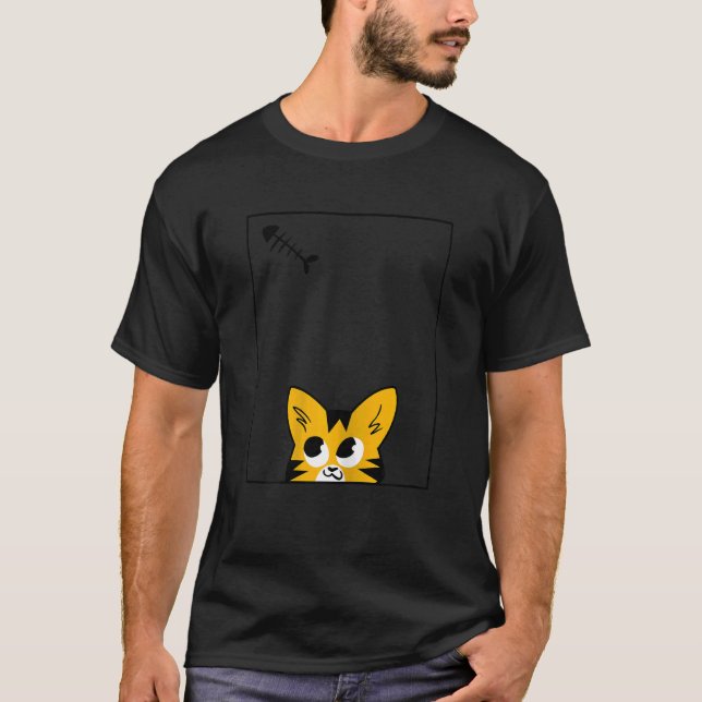 T-shirt Chat Kitty Cuite Avec Chats Poisson Animaux (Devant)